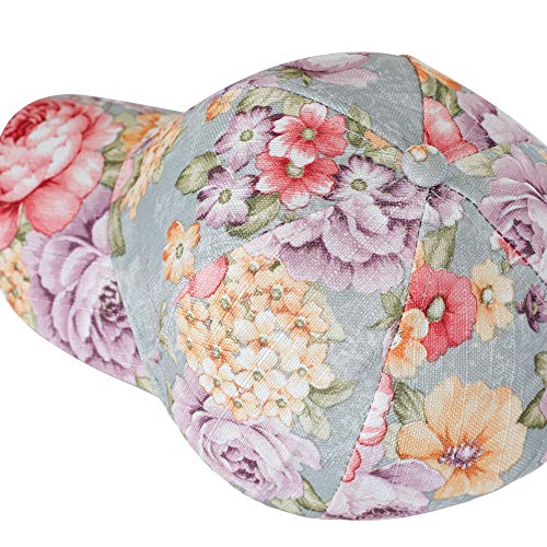 ZLYC Women Fashion Floral Print Baseball Cap Hawaiian Adjustable Snapback Dad Hat (Pink) - Image 5