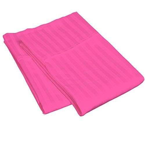 Daksh Sateen Stripe 300 TC Cotton Pillow Cover, 20 x 30 inch, Pink, 2 Pieces - Image 4