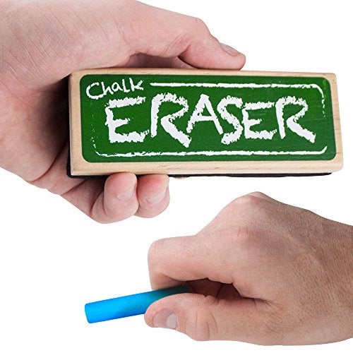 Imagination Generation Chalk and Dry Erase Board Black Felt Eraser|Dustless, Noiseless| for Classroom or Home| Pack of 1 - Image 3