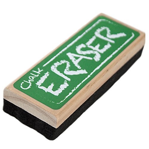 Imagination Generation Chalk and Dry Erase Board Black Felt Eraser|Dustless, Noiseless| for Classroom or Home| Pack of 1 - Image 1