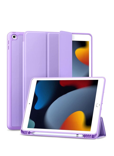Case Compatible with iPad 9th/8th/7th Generation Case/iPad Case 10.2 Inch, Smart Folio Soft TPU Protective Case Cover with Apple Pencil Holder for iPad 9th/8th Gen,Full Body Protection