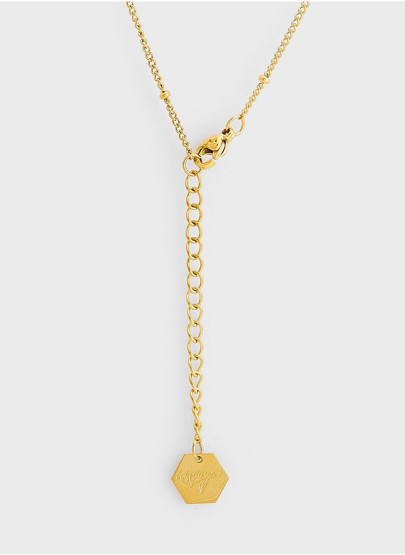 Lady Mauve - Virgo Star Sign Series 2 Gold Circle Necklace - Image 1
