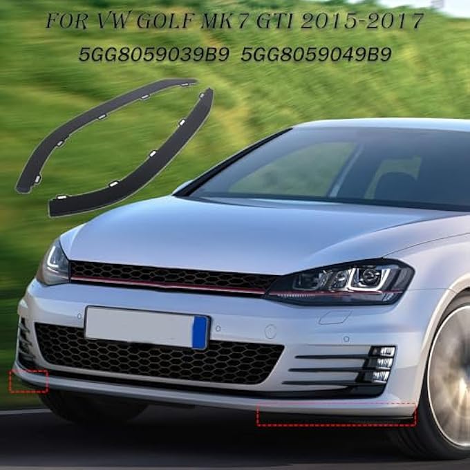 JESYMBX For Volkswagen For VW For Golf MK7 GTI 2015-2017 Front Bumper Lip Lower Spoiler Air Deflector Curtain Decoration Valve Flap Trim 5GG8059039B9 - Image 4