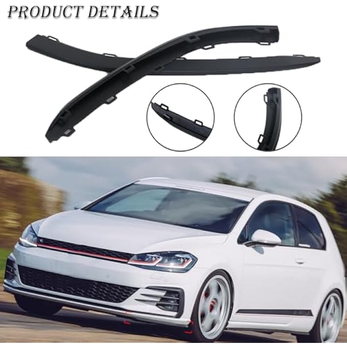 JESYMBX For Volkswagen For VW For Golf MK7 GTI 2015-2017 Front Bumper Lip Lower Spoiler Air Deflector Curtain Decoration Valve Flap Trim 5GG8059039B9 - Image 3