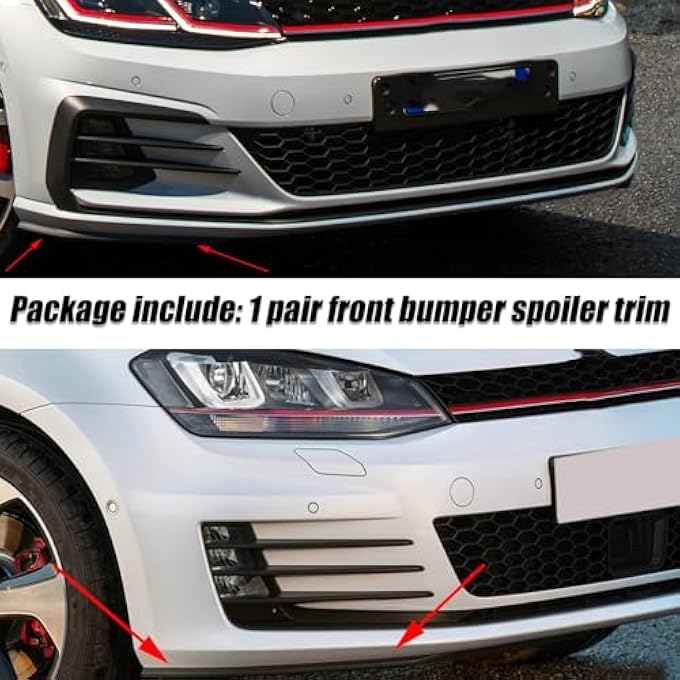 JESYMBX For Volkswagen For VW For Golf MK7 GTI 2015-2017 Front Bumper Lip Lower Spoiler Air Deflector Curtain Decoration Valve Flap Trim 5GG8059039B9 - Image 5