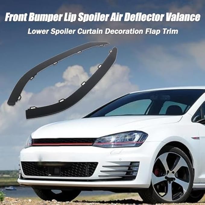 JESYMBX For Volkswagen For VW For Golf MK7 GTI 2015-2017 Front Bumper Lip Lower Spoiler Air Deflector Curtain Decoration Valve Flap Trim 5GG8059039B9 - Image 2
