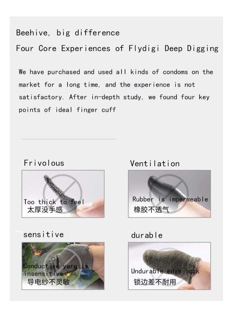 Professional Thumbs Cover Touchscreen Finger Sleeves for PUBG Phone Games Blue - Image 4