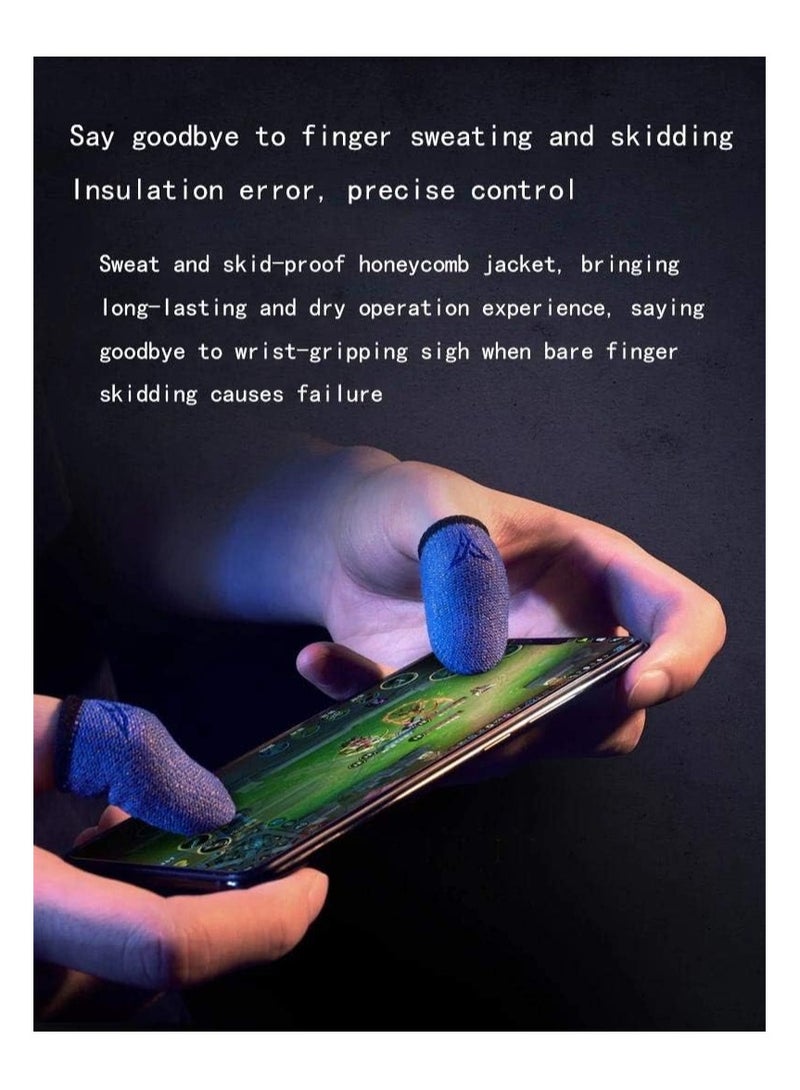 Professional Thumbs Cover Touchscreen Finger Sleeves for PUBG Phone Games Blue - Image 2