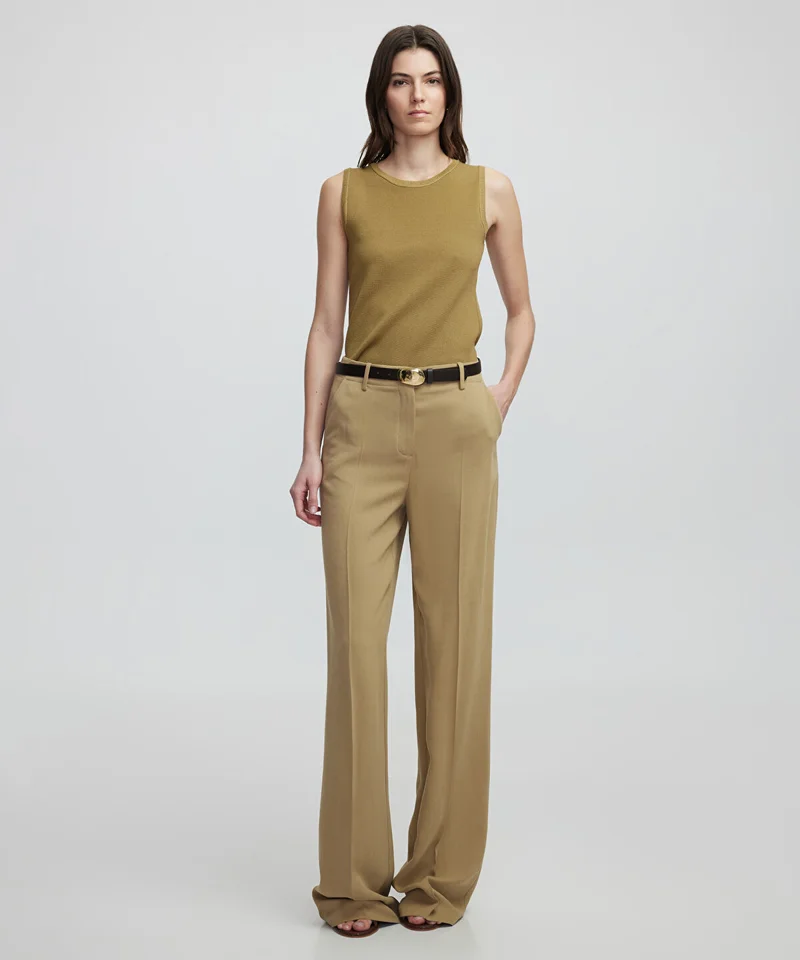 ابيكول Wide-Leg Trousers With Belt