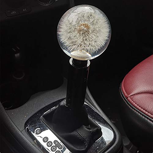 Sakali Gear Shift Knob Crystal Ball with Dandelions Flowers Car Shift Knobs Gear Shifter Knob with 3 Adapters fit for Most Manual Transmission or Automatic Transmission Without Lock Button - Image 5