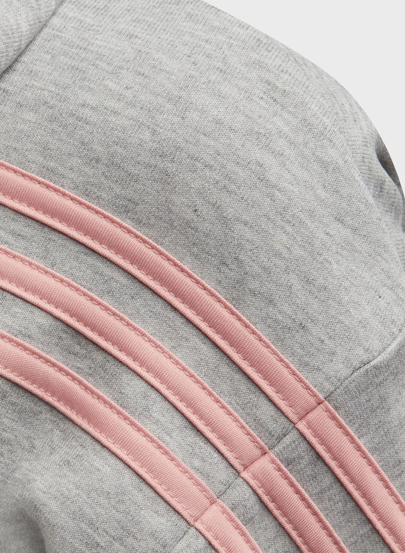 Adidas Youth 3-Stripe Full-Zip Hoodie