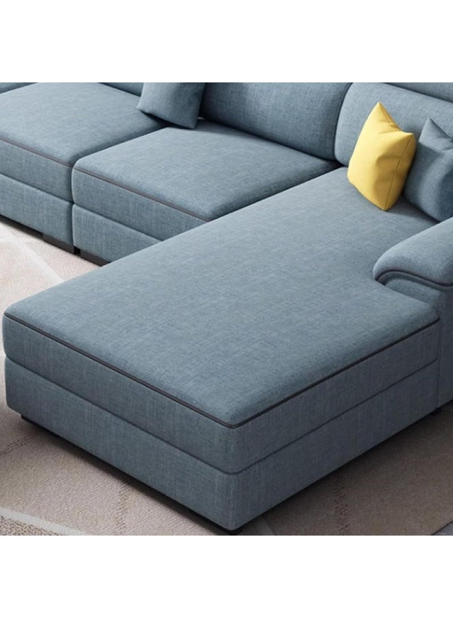 Zayn comforts Modern Comfort: L-Shape Upholstered Chaise Sofa with Sleek Concealed Frame (Dark Grey, Left) - Image 3