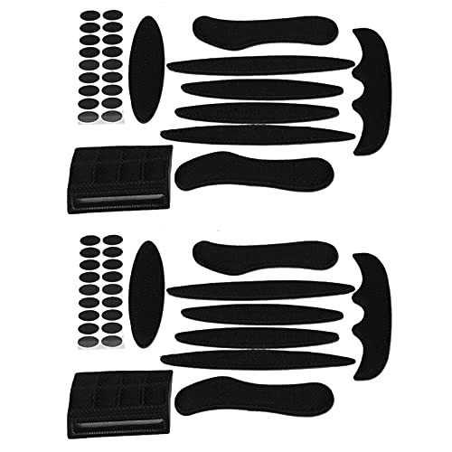 MTGHYARE Bike Helmet Padding Pads Kit Universal Bicycle Helmet Replacement Foam Pads Padding Set Cushions for Bike Cycling Motorcycle Helmet Set of 2 Black - Image 1