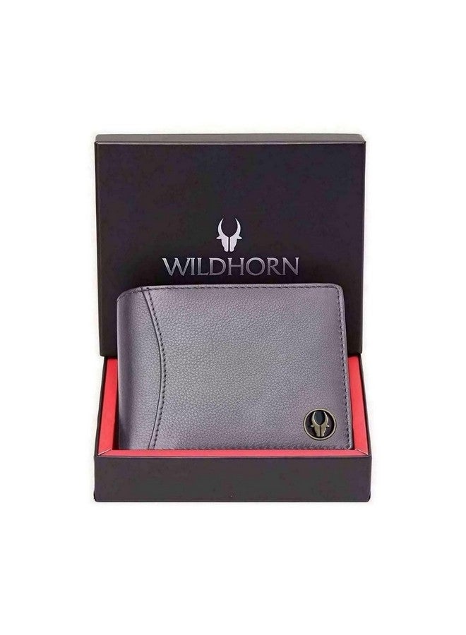 WildHorn Rfid Protected Leather Wallet For Men, Grey - Image 1