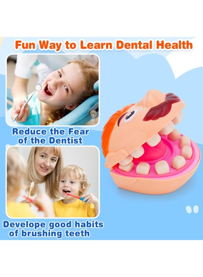 مجموعة معجون لعب طبيب الأسنان من كريلوسي، مجموعة معجون لعب للأطباء، أدوات معجون لعب للحفر والحشو، مجموعة لعب فنية وحرفية للأطفال الصغار من سن 3 سنوات فما فوق، ألعاب هدية مع قوالب ونماذج و5 ألوان من الطين - Image 3