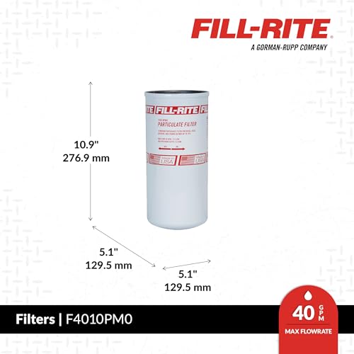 FILL RITE فل-رايت F4010PM0 1" 40 جالون في الدقيقة (151 لتر في الدقيقة) فلتر وقود دوار بجزيئات 10 ميكرون - Image 2