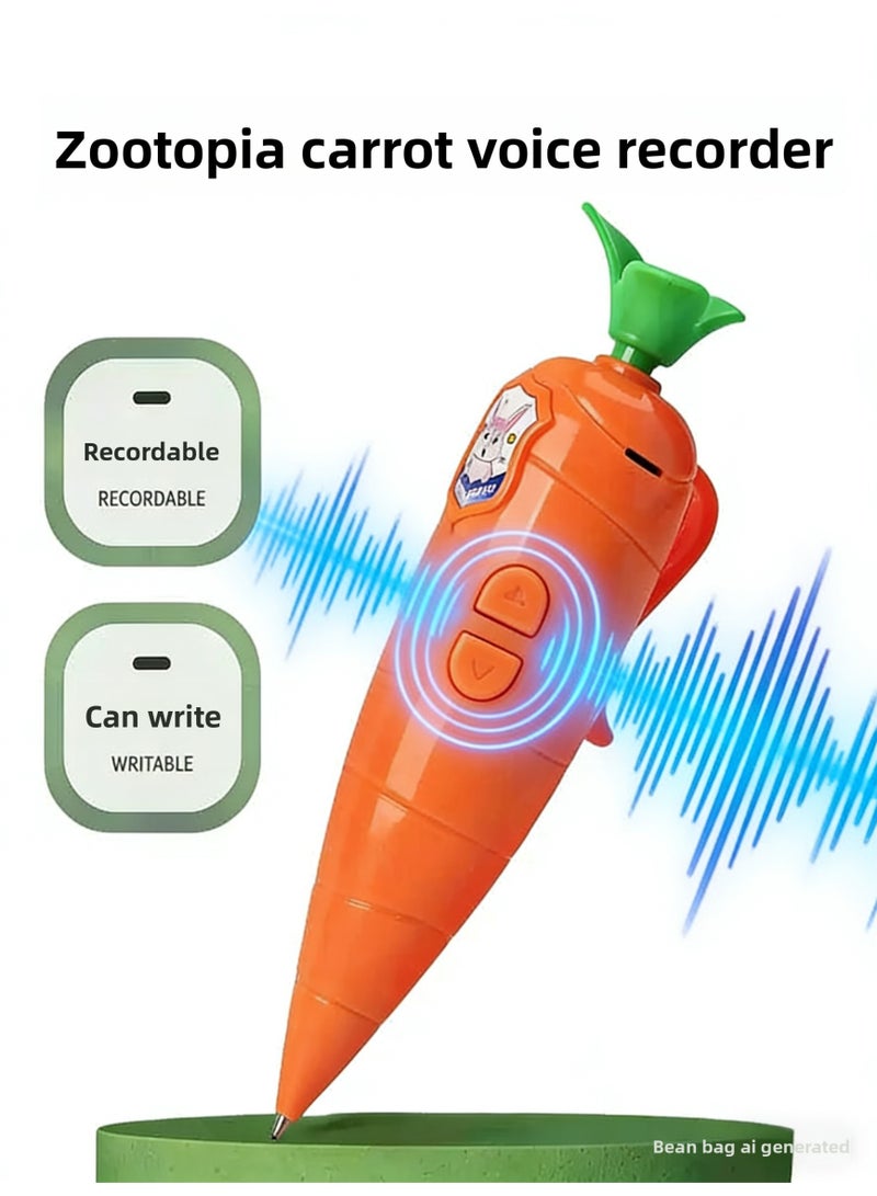 ديزني 迪士尼 Zootopia Carrot Voice Recorder Pen - تصميم شخصيات ديزني، الكتابة والتسجيل 2-في-1، الكتابات الممتعة للأطفال - Image 4