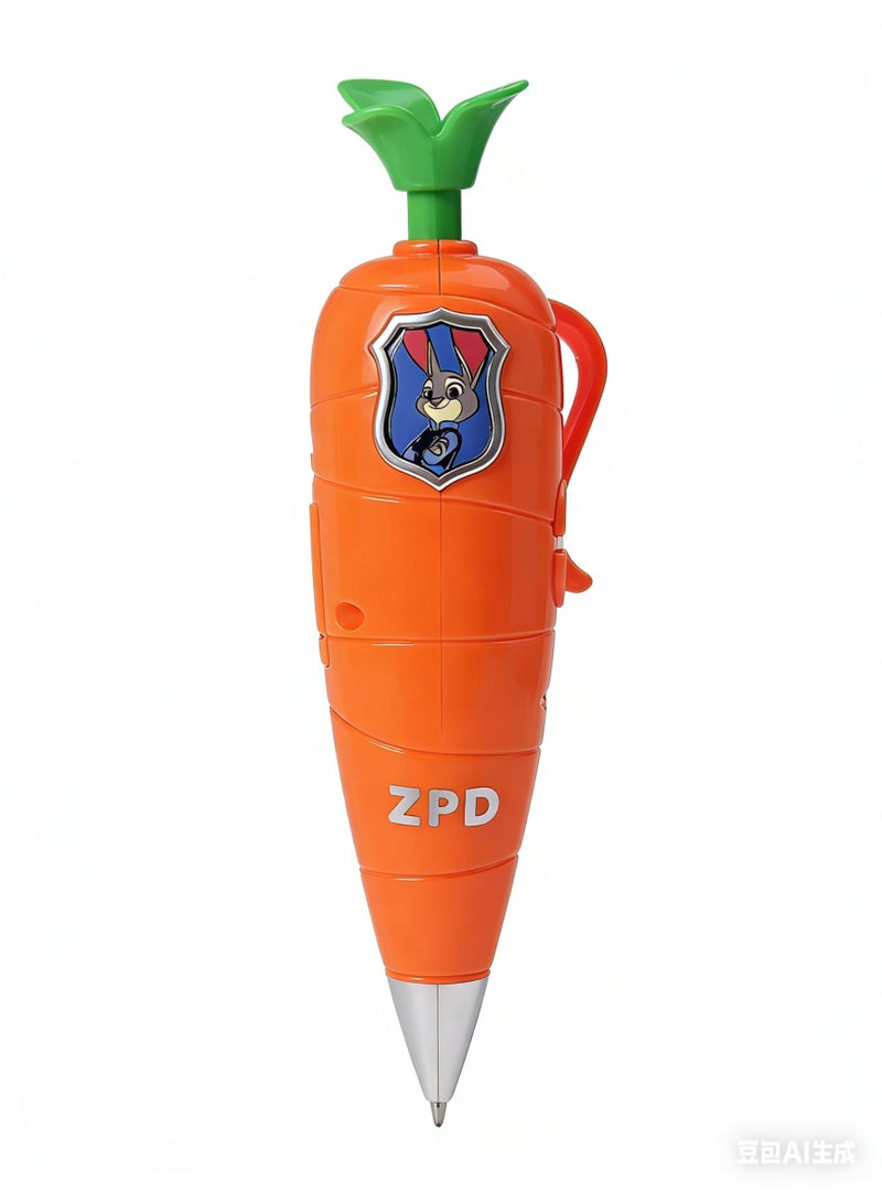 ديزني 迪士尼 Zootopia Carrot Voice Recorder Pen - تصميم شخصيات ديزني، الكتابة والتسجيل 2-في-1، الكتابات الممتعة للأطفال - Image 2