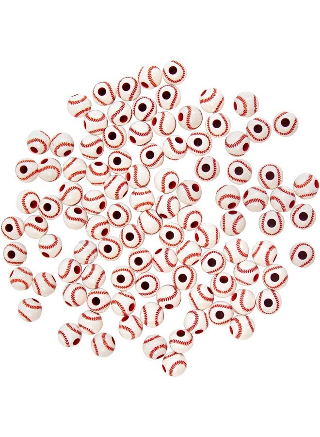 AUEAR 100 Pack Baseball Beads 12Mm Sport Beads For Jewelry Making Necklace Bracelet Craft Decoration Accessories - Image 1