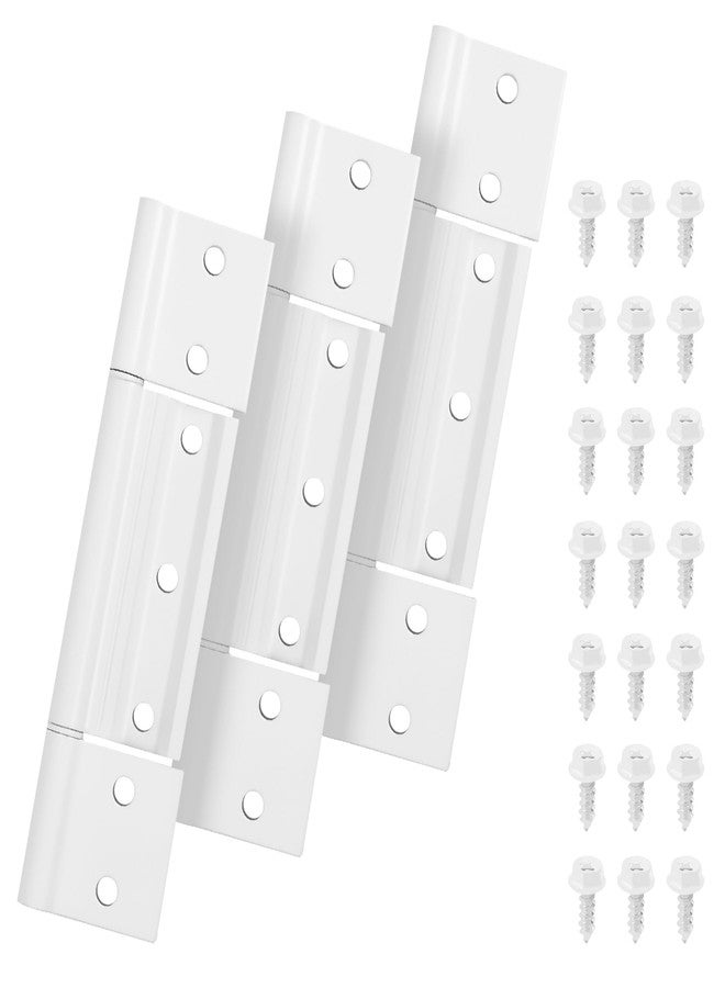 BANLIN 4 Packs Screen Door Hinges, White Aluminum 1/8 in. Grooved Center Screen/Storm Door Hinge Compatible with Most Screen Doors - Image 1