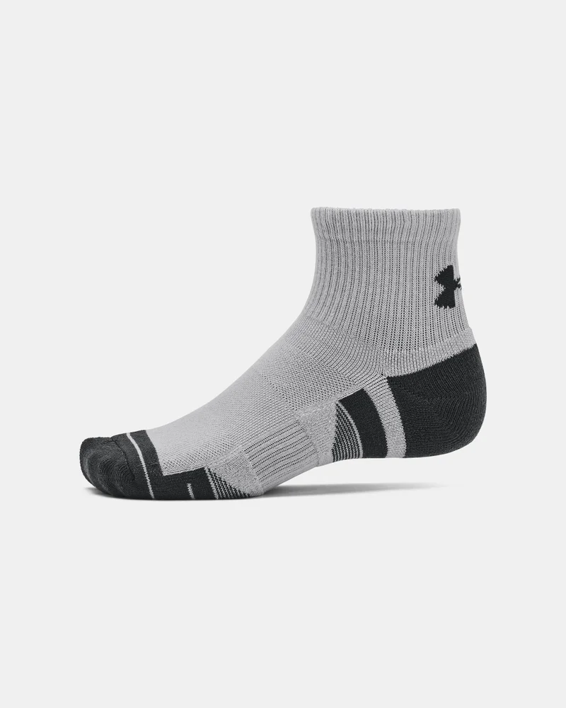 UNDER ARMOUR Grey Performance Tech Quarter Socks (3 Pairs)  | Best Price UAE