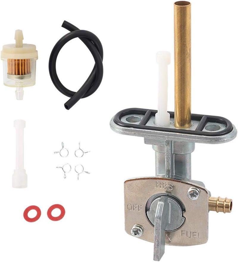 JSMANCAVE Fuel Vavle Petcock Shut Off Tank Switch Fits for Yamaha TTR 90 125 225 230 250 Timberwolf Bear Tracker Big Bear 250 Grizzly Raptor Warrior Wolverine 350 Moto-4 KLF 300 Quadsport 400 - Image 1