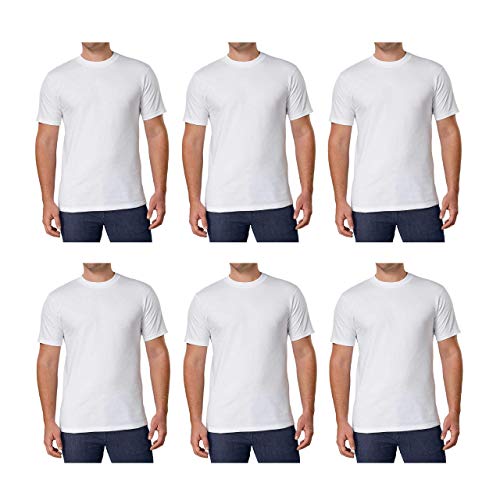 Kirkland Men's Crew Neck White T-Shirts (Pack of 6) (X-Large) - Image 1