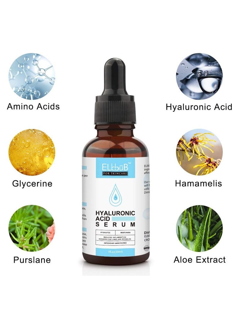 ELBBUB ELBBUB Hyaluronic Acid Serum 30ml – Anti-Aging & Moisturizing Serum for Fine Lines & Wrinkles, Soft Hydration, Easy Absorption, Skin Firming  - Image 5