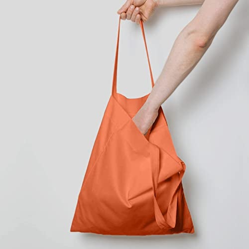 NPBAG 25 Pack 15'' X 16'' Orange Cotton Tote Bags, Blank Bulk Cloth bags with 1pc of PTFE Teflon Sheet - Image 2