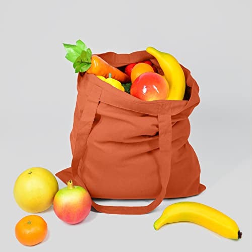 NPBAG 25 Pack 15'' X 16'' Orange Cotton Tote Bags, Blank Bulk Cloth bags with 1pc of PTFE Teflon Sheet - Image 3