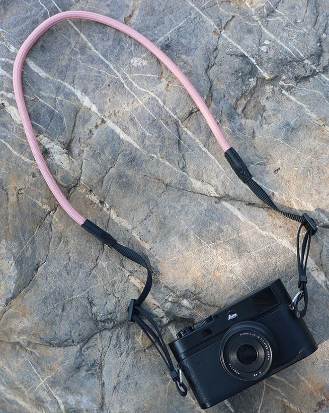 HITHUT Quick Release Camera Neck Strap Shoulder Strap Belt for Mirrorless Digital Cameras Climbing Rope with Quick Release QD Loops Connector with O-Ring Adjustable Length 30-53inch Pink - Image 1