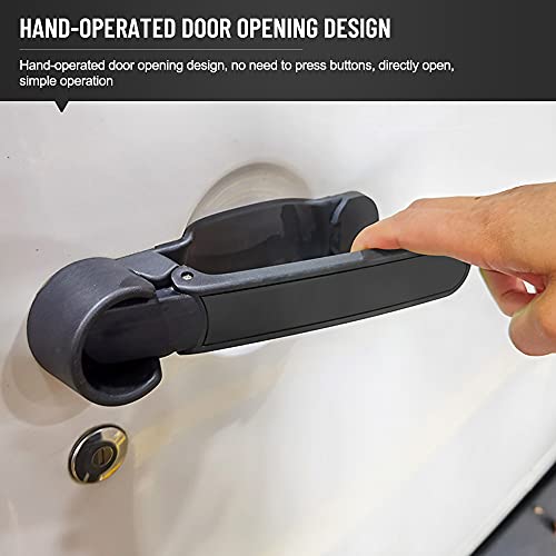 FURYENGRAVER Door Handles Kit & Tailgate Handle for 2007-2018 Jeep Wrangler JK JKU No Button Pressed Release 5Pcs - Image 2