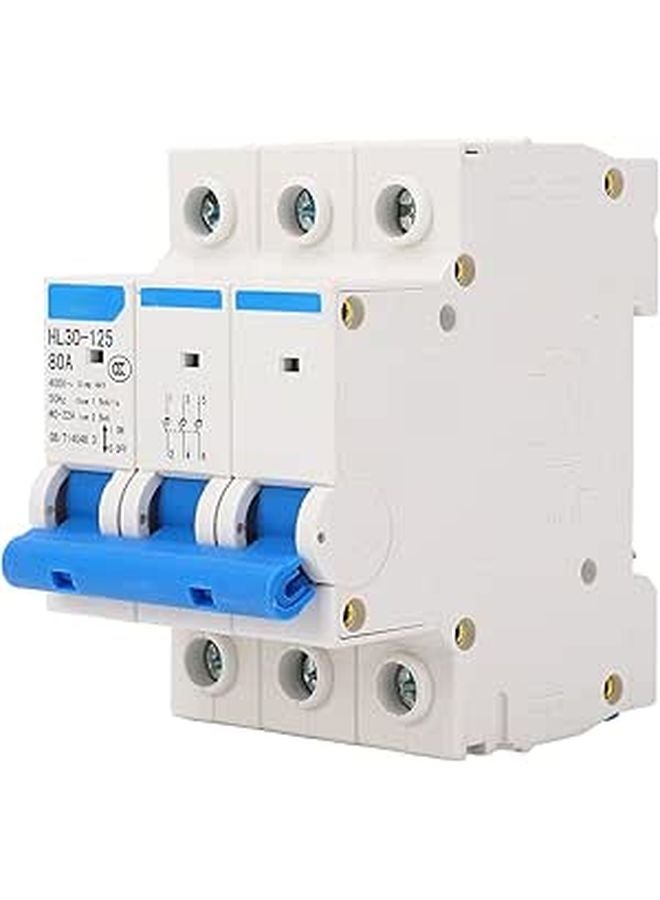 3P 400V 80Amp DIN Rail Miniature Circuit Breaker Isolator Switch with PC Material - Image 1