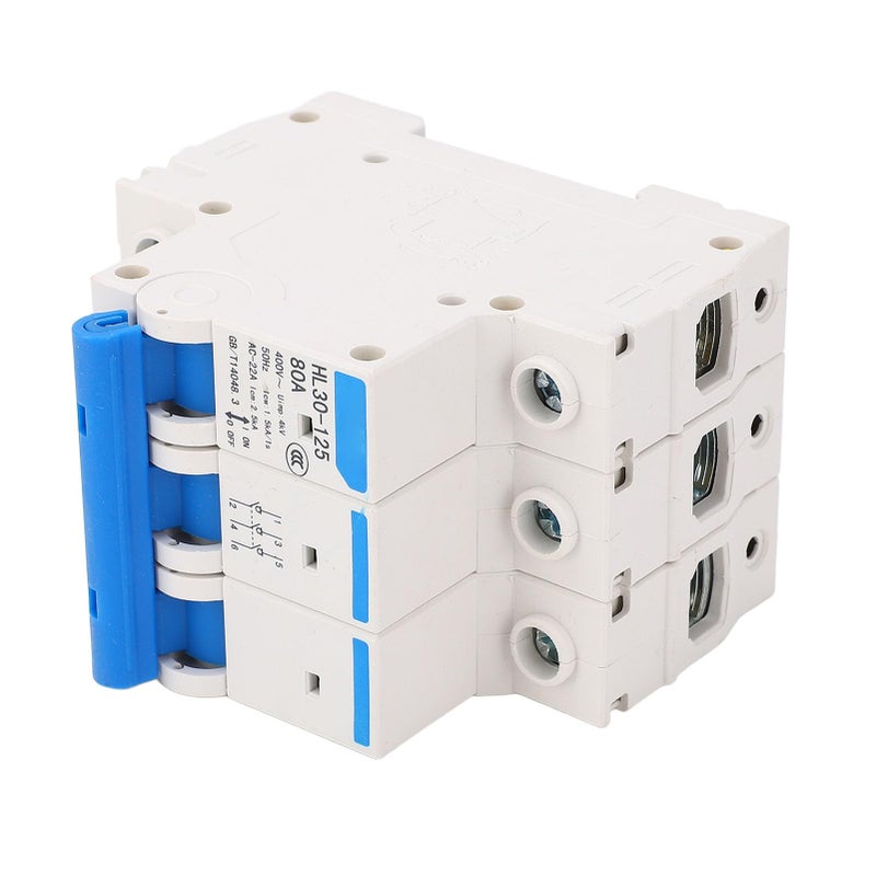 3P 400V 80Amp DIN Rail Miniature Circuit Breaker Isolator Switch with PC Material - Image 3