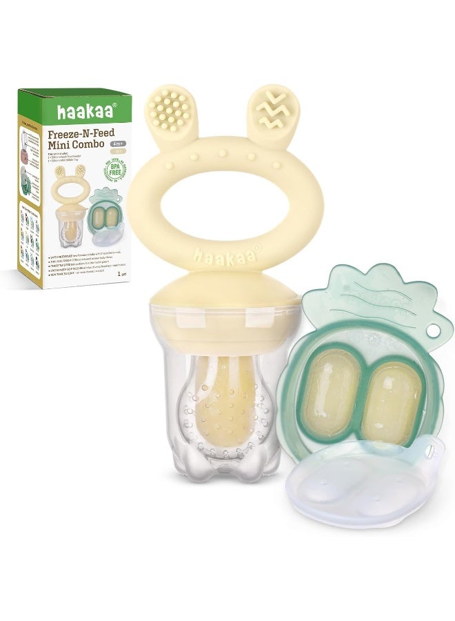 Haakaa Baby Fruit Food Feeder & Mini Freezer Nibble Tray Combo - Image 1