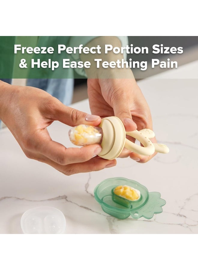 Haakaa Baby Fruit Food Feeder & Mini Freezer Nibble Tray Combo - Image 3