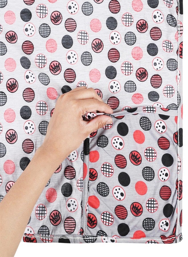 Feather Hug® Premium Nursing Cover - Stretchy Cotton Breastfeeding Cover, Breathable for Mom, Real Cotton, Random Circles - Image 4