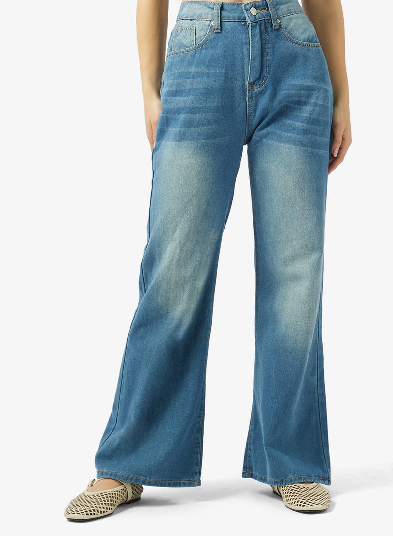 Ginger Mid Rise Wide Leg Jeans - Image 1