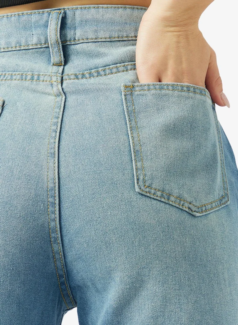 Ginger  Mid Rise Wide Leg Jeans for Women | Best Price UAE