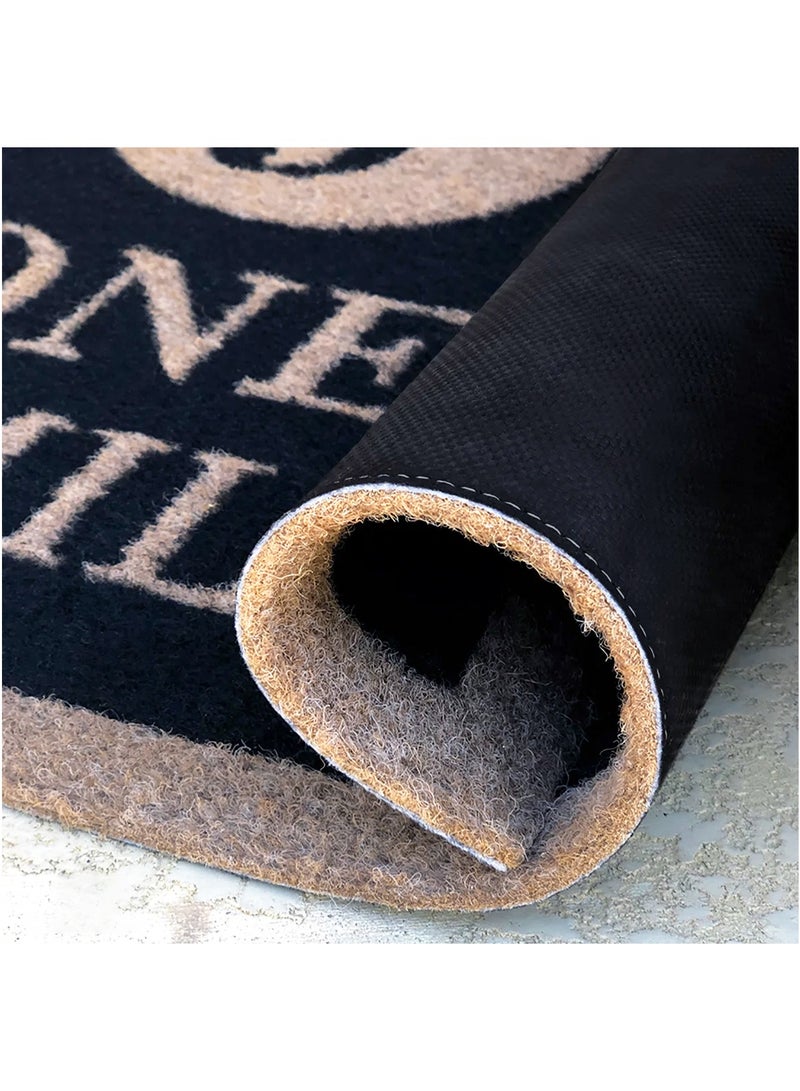 MileMelo Doormat Welcome Mat for Outdoors, Large Front Door Entrance Mat, 40x60cm, Black/Brown (Welcome.THE BAILEYS)  - Image 4