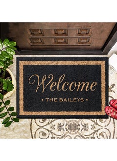 MileMelo Doormat Welcome Mat for Outdoors, Large Front Door Entrance Mat, 40x60cm, Black/Brown (Welcome)  - Image 3