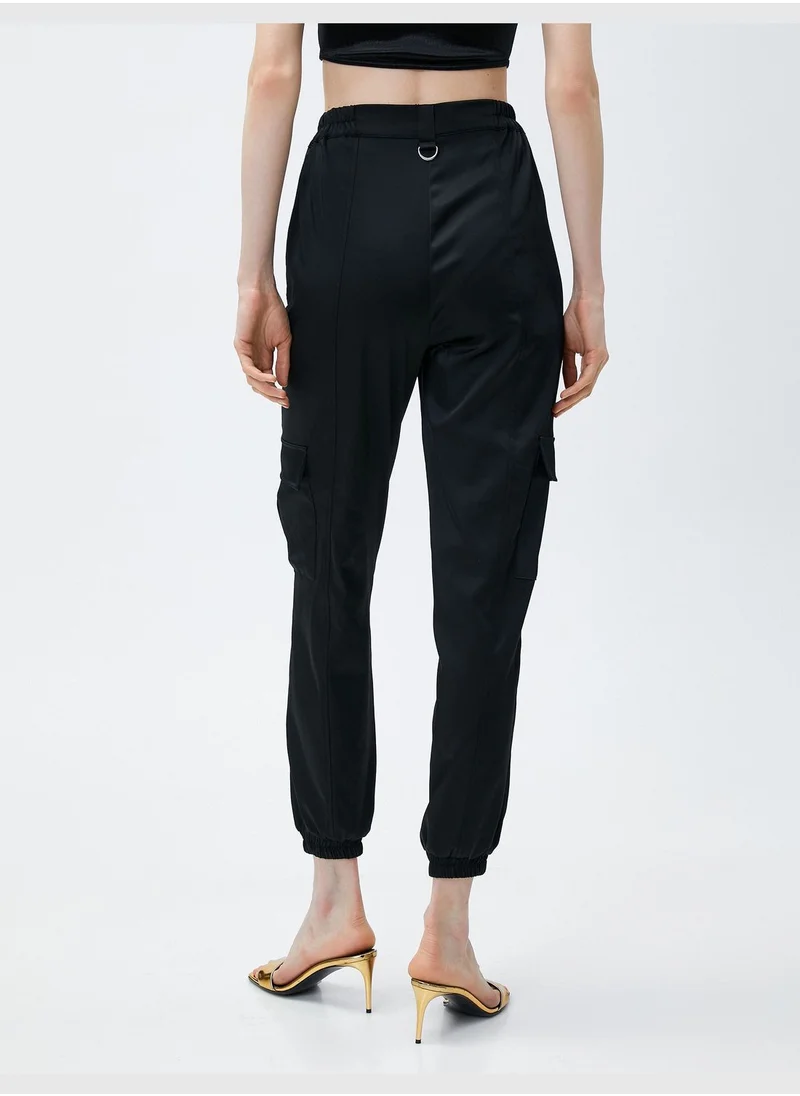 كوتون Jogger Cargo Trousers Pocket Ribbed