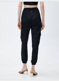 KOTON Jogger Cargo Trousers Pocket Ribbed  - Image 4