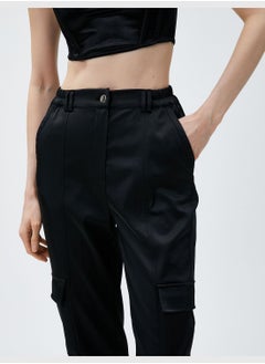 KOTON Jogger Cargo Trousers Pocket Ribbed  - Image 5