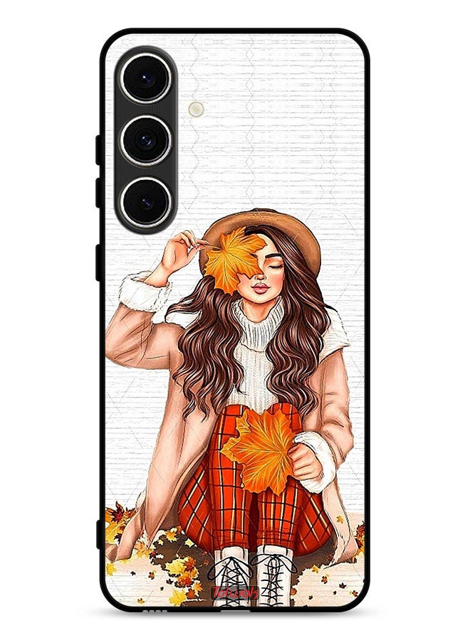 Tolwak Samsung Galaxy S24 FE 5G Protective Case Cover Holding Autumn Leaves Art - Image 1
