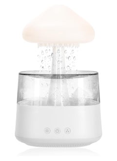 Nimbus Rain Cloud Humidifier, Essential Oil Diffuser Humidifier Desk Fountain Bedside Sleeping Relaxing Mood Water Drop Sound - White (Pack Of 1)