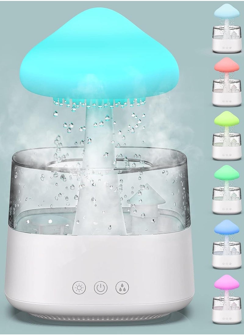 Artment - Nimbus Rain Cloud Humidifier, Essential Oil Diffuser Humidifier Desk Fountain Bedside Sleeping Relaxing Mood Water Drop Sound - White (Pack Of 1) - Image 1