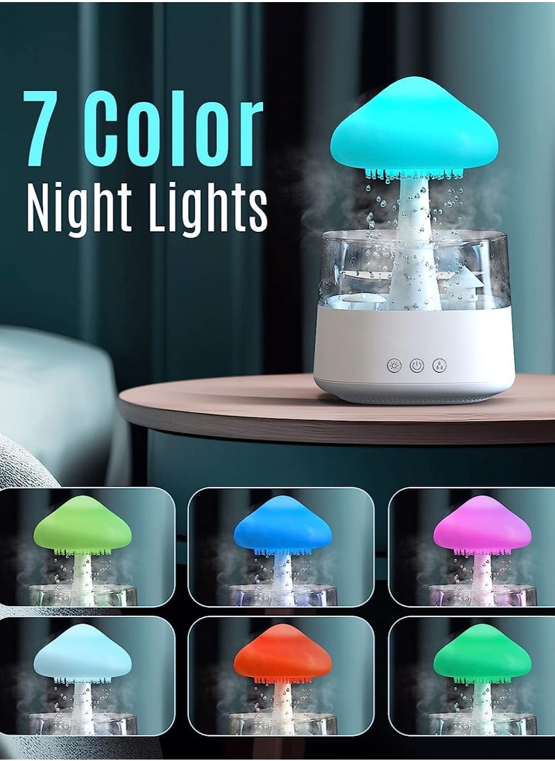 Artment - Nimbus Rain Cloud Humidifier, Essential Oil Diffuser Humidifier Desk Fountain Bedside Sleeping Relaxing Mood Water Drop Sound - White (Pack Of 1) - Image 1