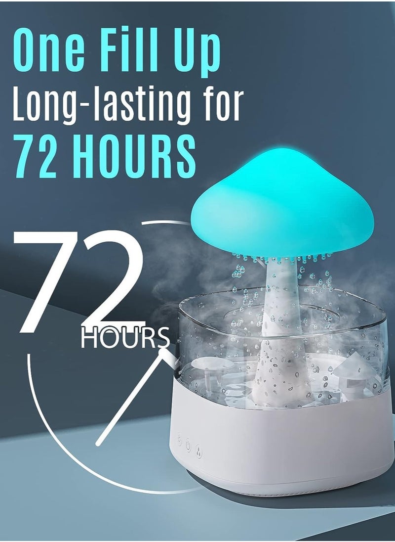 Artment - Nimbus Rain Cloud Humidifier, Essential Oil Diffuser Humidifier Desk Fountain Bedside Sleeping Relaxing Mood Water Drop Sound - White (Pack Of 1) - Image 1