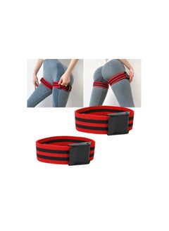 Excefore Blood Flow Restriction Bands for Weight Lifting, Thigh Arms & Legs Booty Workout, Occlusion Training Glutes Hip Building, 2 Inch Wide Strong Adjustable Women, Men(2 Pack)  - Image 1